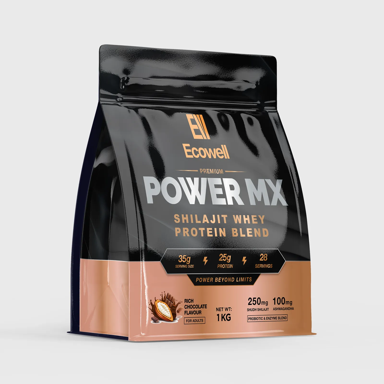 Power MX Shilajit Whey Protein Blend Pouch